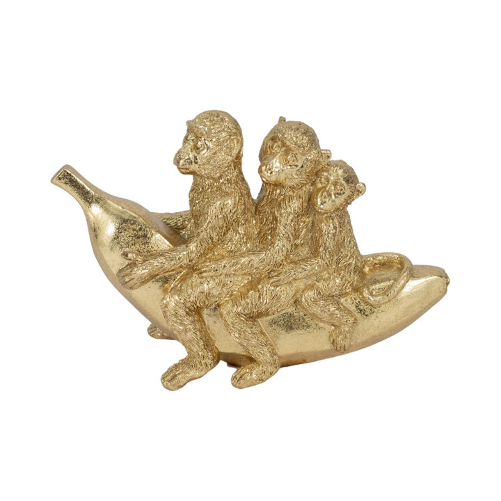 Monkeys on Banana Figurine