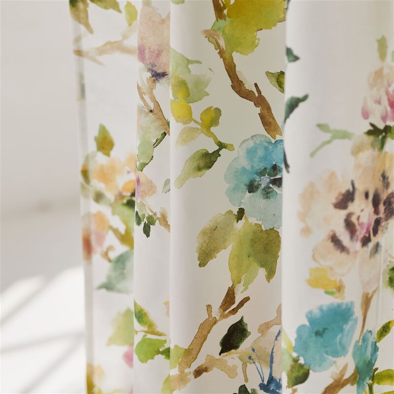 Fiore D' Acqua Peony Cotton Shower Curtain, 72'' x 72''