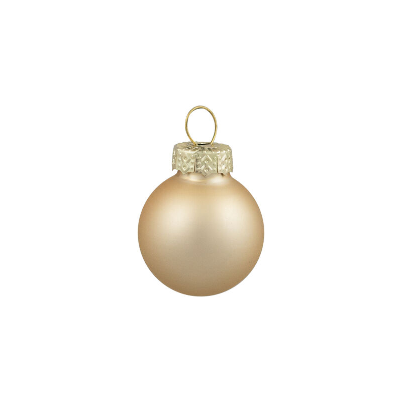2-Finish Glass Christmas Ball Ornaments - 1", 1.25" and 2.5" - (60mm) - Gold - 40ct image number 9