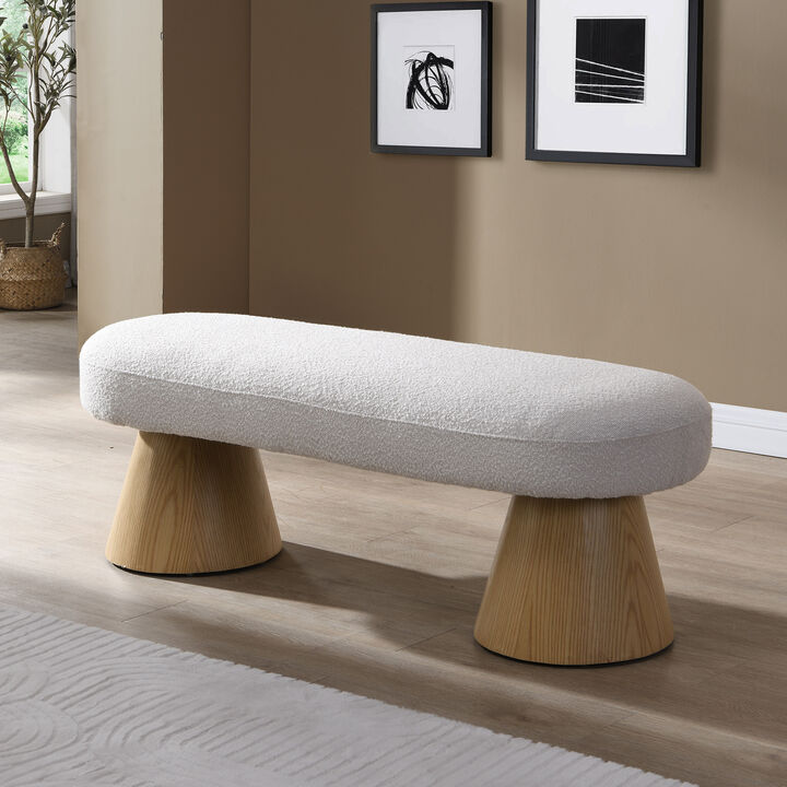 Merax Upholstered Bedroom Bench Fabric Ottoman