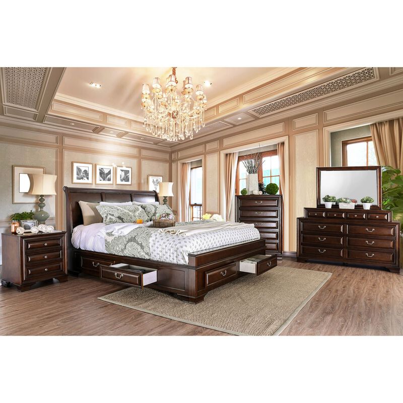 Streamdale Cherrywood 3-Drawer Nightstand w Nickel Knob image number 9