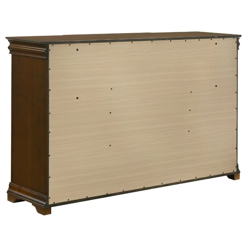 Gravis Wide Dresser Chest, 9 Drawers and 2 Hidden Drawers, Cherry Brown image number 3