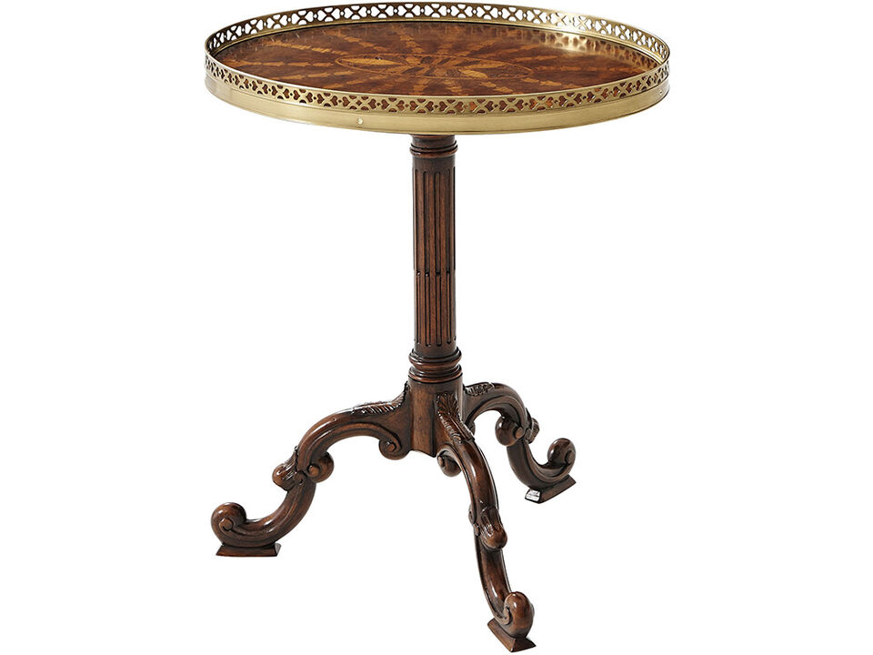 Radiating Parquetry Accent Table