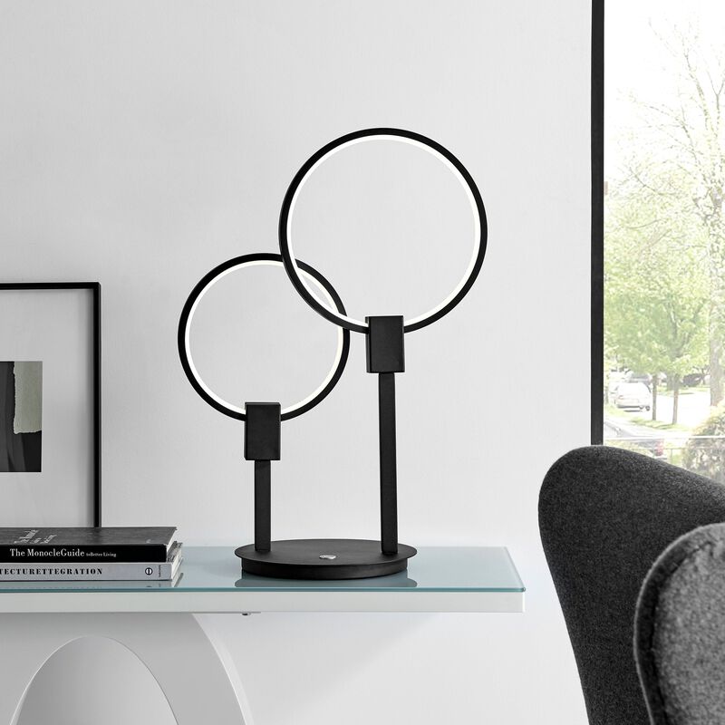 Hong Kong Tall Chrome Table Lamp LED Light