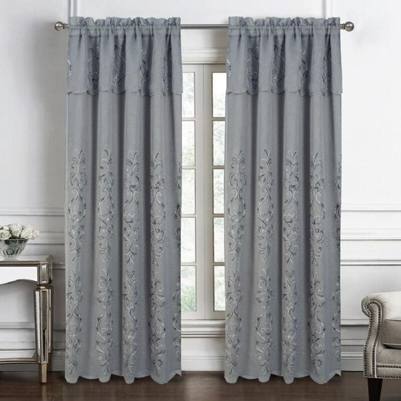 RT Designers Collection Jayla Stylish & Premium Embroidered Curtain Panel