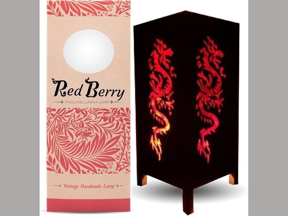 Vintage Asian Dragon Floor Lamp with Fabric Shade Decorative Accent Light