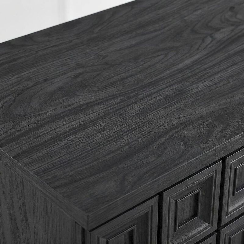 Wooden Sideboard Buffet Cabinet with Storage Credenza for Dining Room, Black image number 6