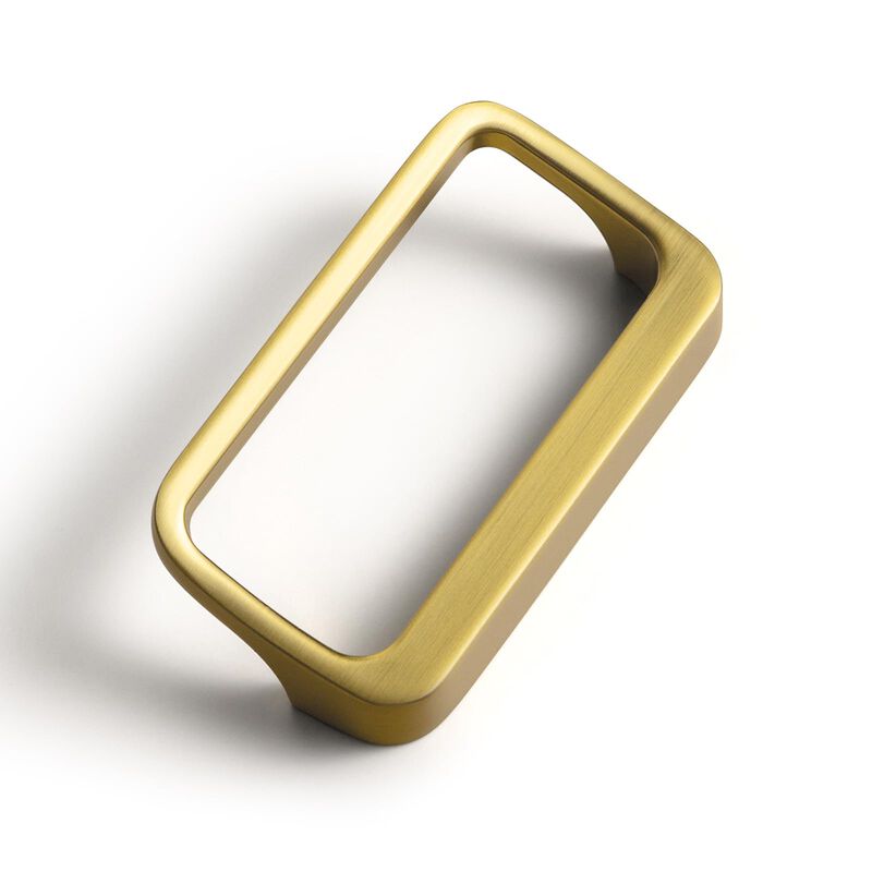 Goo-Ki Brushed Gold Cabinet Pulls with Hole Center 2.5''(64MM),Modern Zinc Alloy Finger Pulls for Drawer,Wardrobe,Cupboard,6 Pac