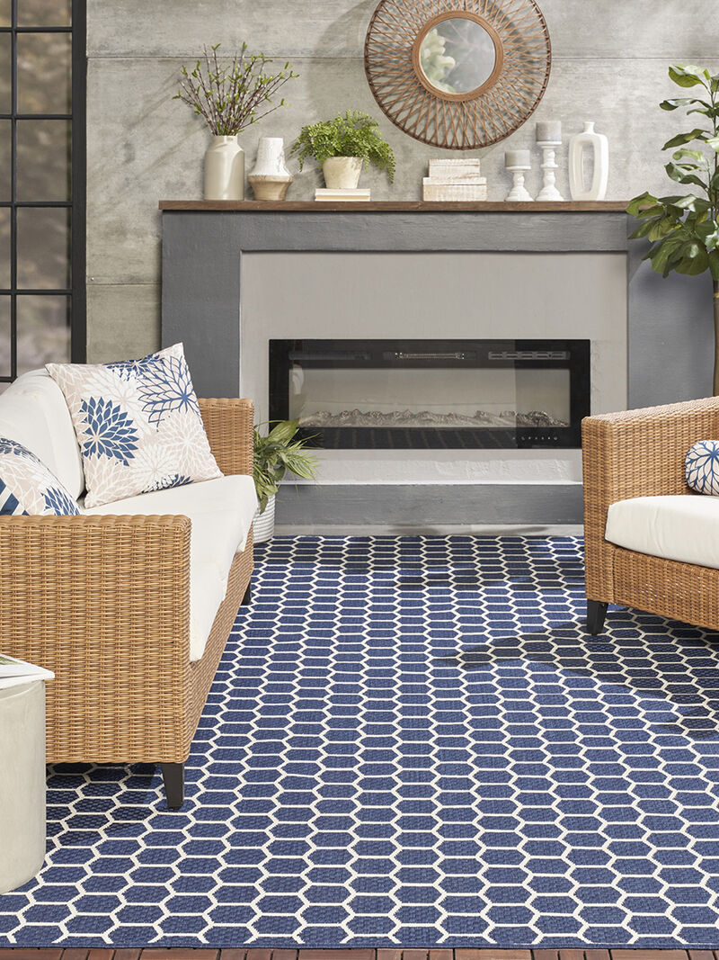 Twist Reversible TWS01 Navy 8' x 10' Rug