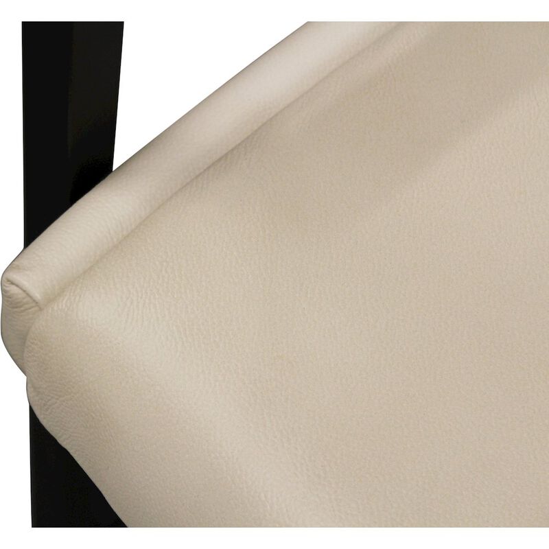 Wendy Arm Chair in Ivory Leather 2-Piece Set