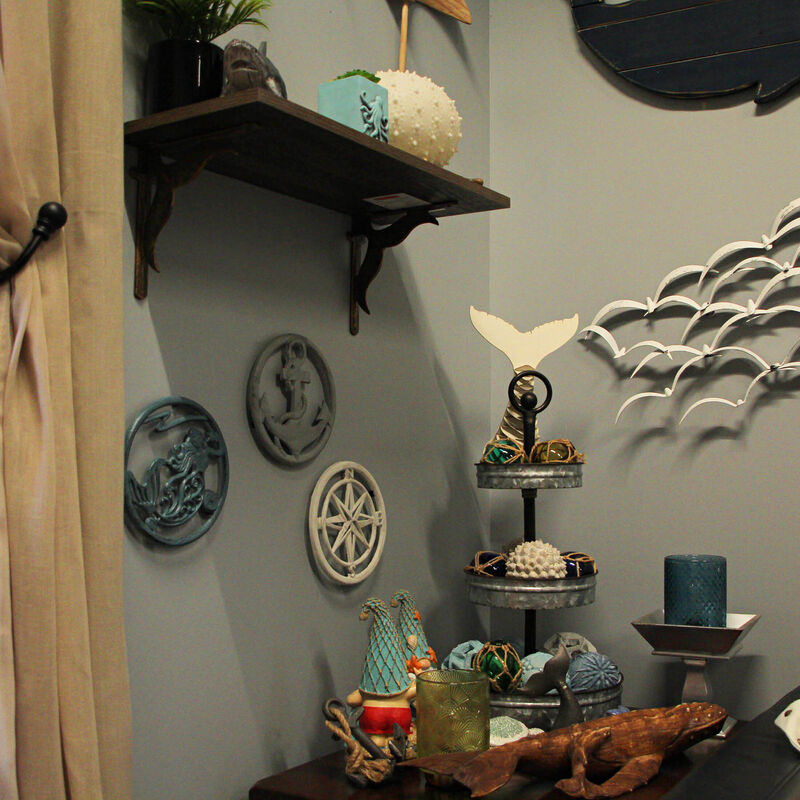 Set of 3 Cast Iron Nautical Design Kitchen Trivets Decorative Wall Hangings image number 5