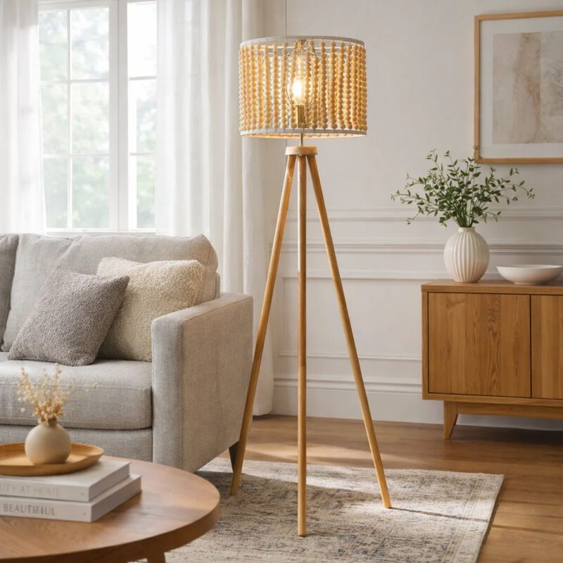 ELEMENT ACE Slim Tall Three-Legged Standing Floor Lamp with Foot Switch Control, Plug-In Operation, Ideal for Reading Corners, Bedside, Study Areas and Living Rooms image number 3