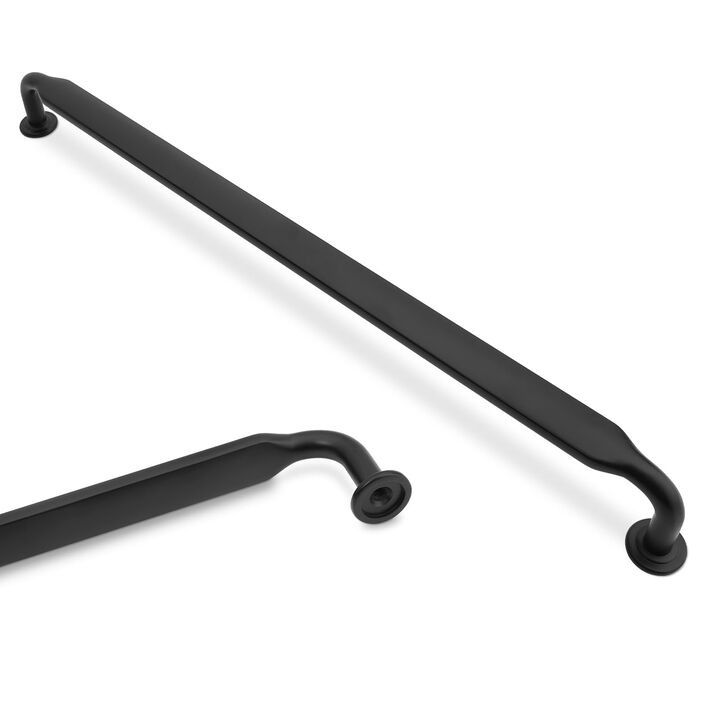 Amasideca 10 Pack Matte Black Cabinet Pulls 10 Inch(254mm) Hole Centers Kitchen Cabinet Handles Zinc Alloy Black Drawer Pulls So