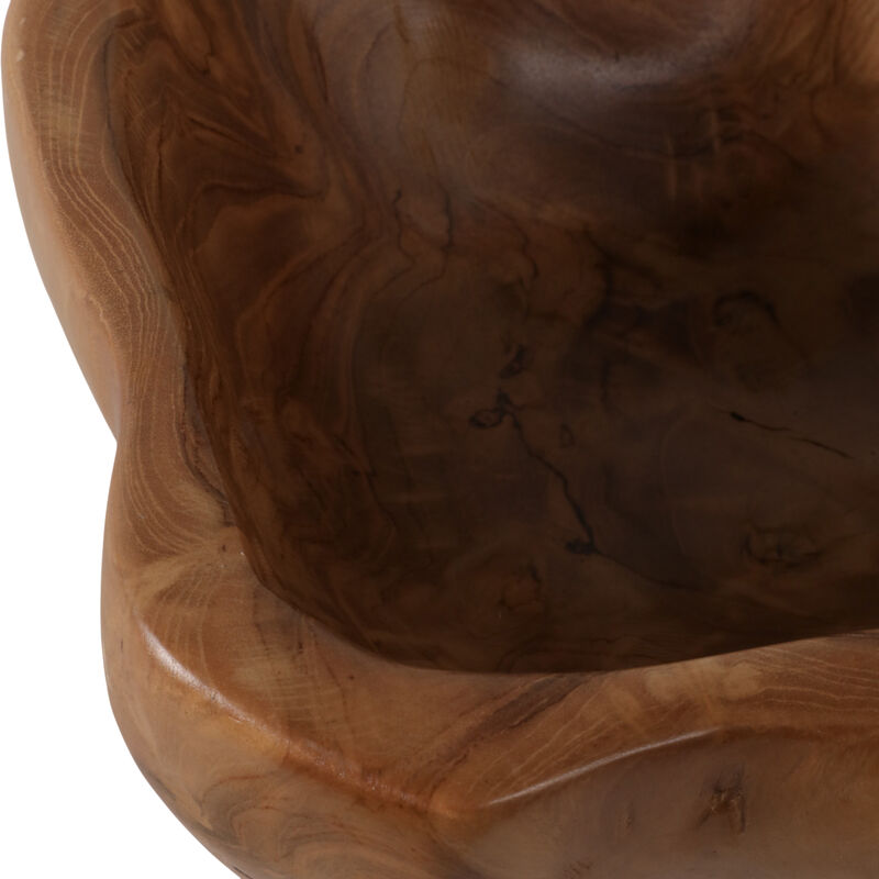 13x6" Teak Wood Bowl, Natural image number 4
