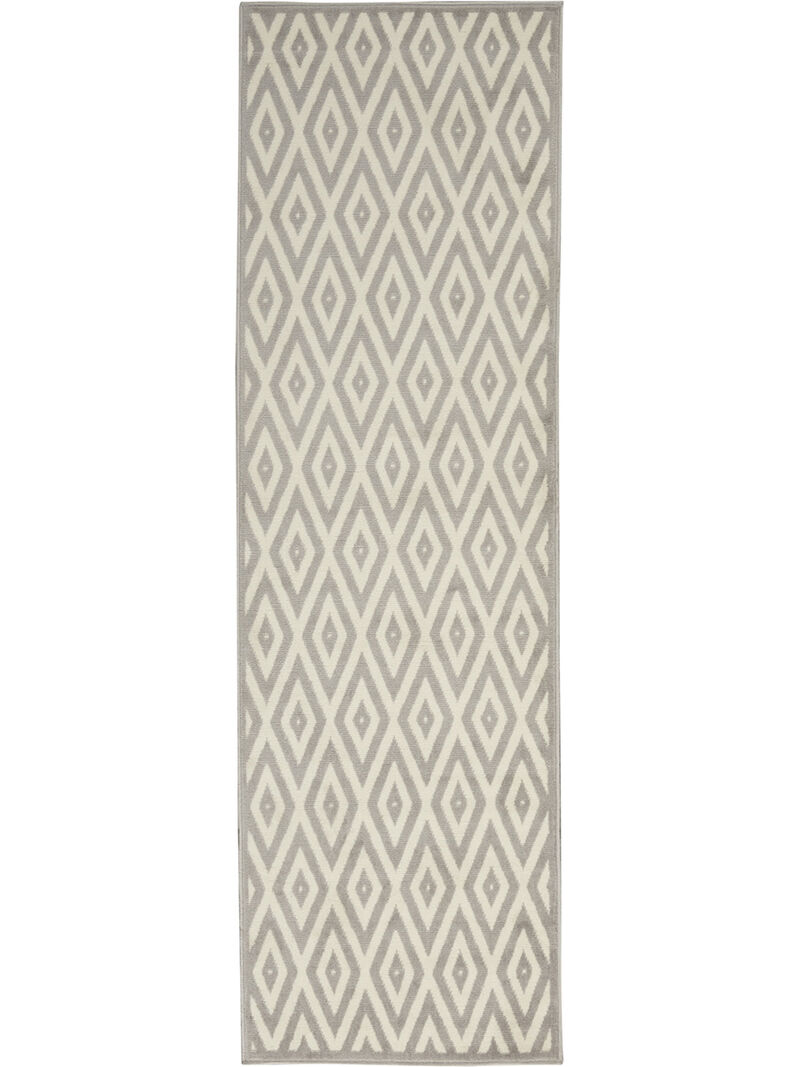 Grafix GRF18 White/Gray 2' x 4' Rug
