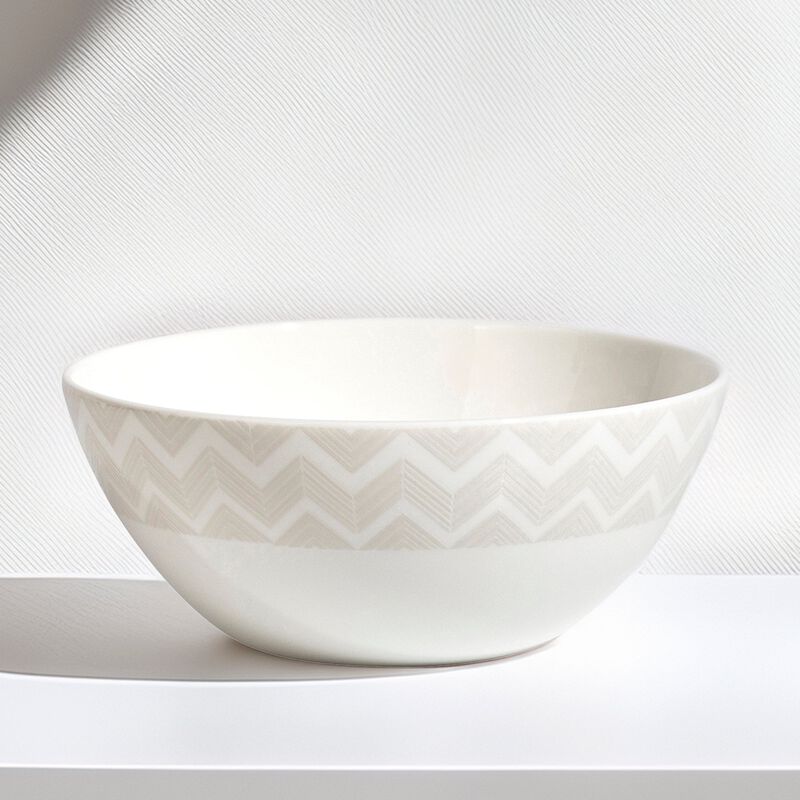 Soup Bowls ZIG ZAG WHITE Set of 2, diam. 5.71", H 2.36" image number 2