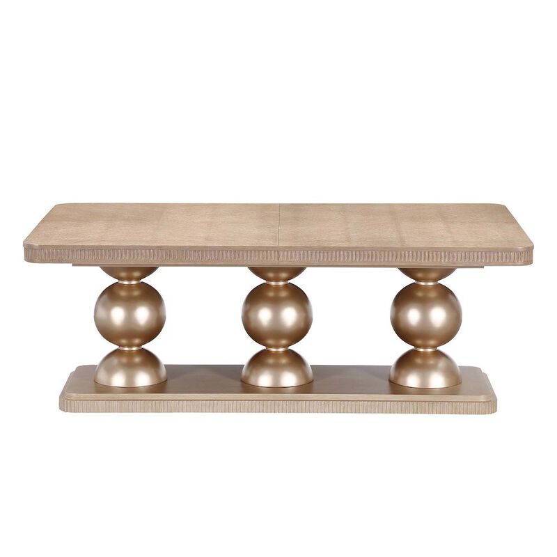 Michael Amini West Kensington Rectangular Dining Table - Sea Salt Caramel image number 6