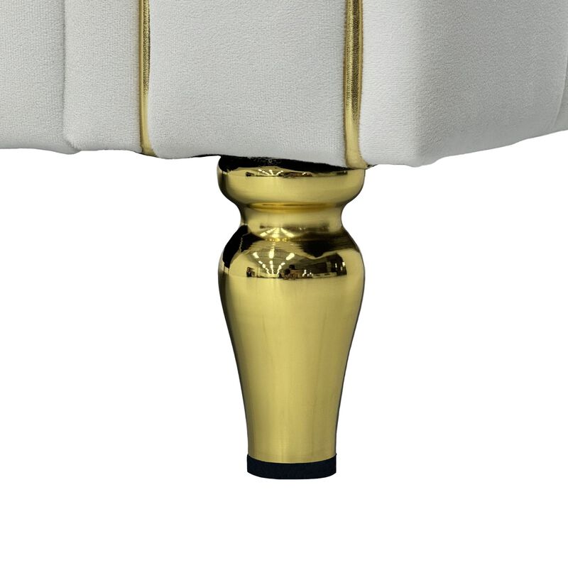 Dosjig Glam Tufted Velvet Sofa image number 7