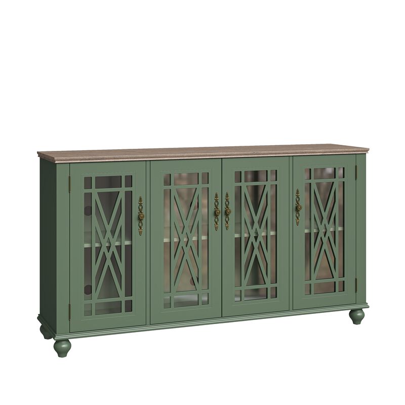 FESTIVO 63" Antique-Inspired Kitchen Buffet Sideboard Cabinet