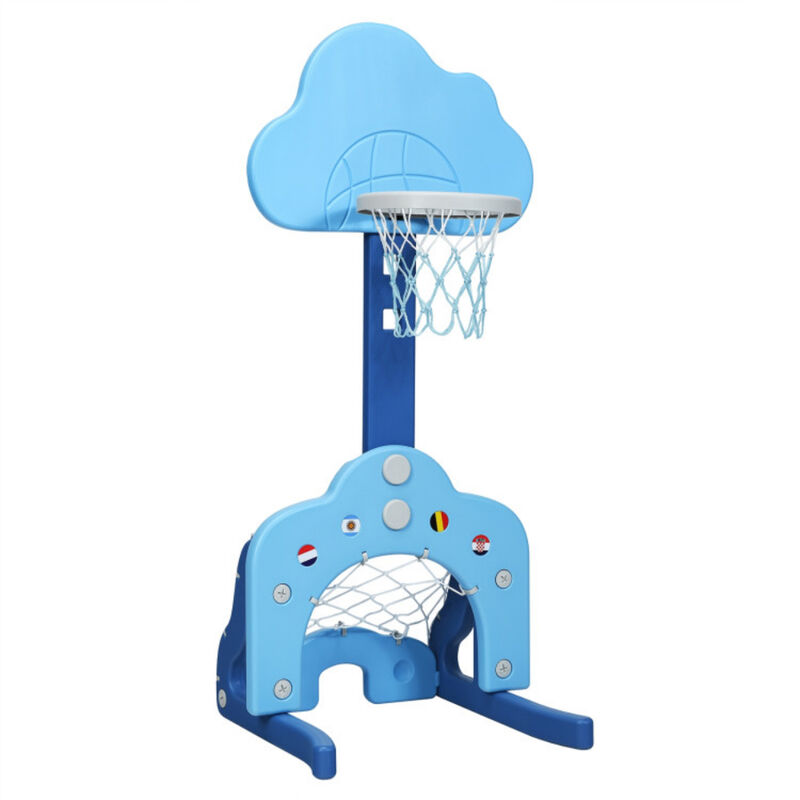 3-in-1 Adjustable Basketball Hoop Set for Kids with Balls, Height Adjustable Indoor Outdoor Playset image number 0