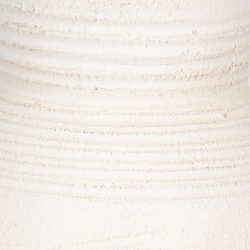Terracotta, 14" Vase With Ring At Neck, Ivory image number 3