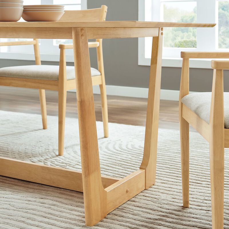Solara 71" Rectangle Wood Dining Table image number 8