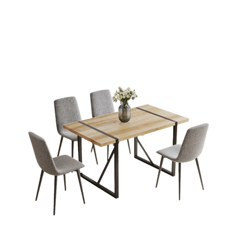 Merax Dining Table and 4 Dining Chairs Dining Set