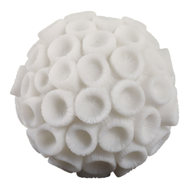 6" Round Coral Orb, Ivory image number 5