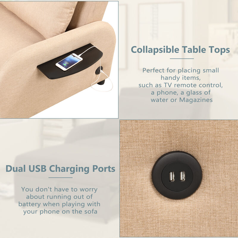 Merax Multi-Functional Sofa Bed with Adjustable Backrest