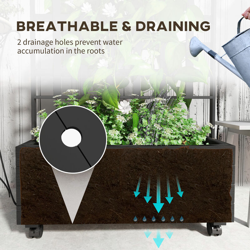 Hivvago Portable Raised Garden Planter with Trellis image number 5