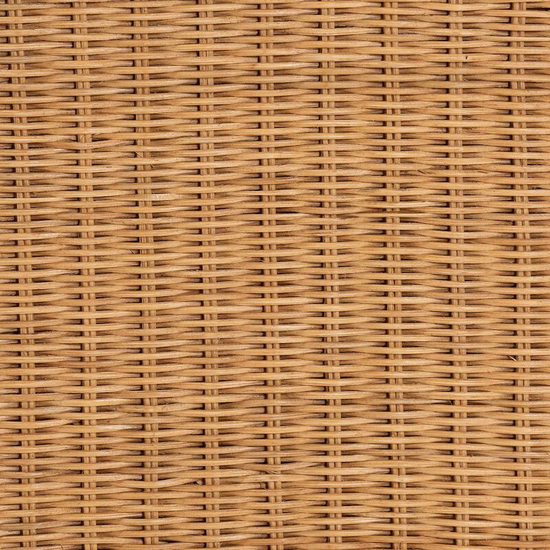 bali & pari Dolby Natural Rattan Coffee Table - Handwoven Wicker Accent Table