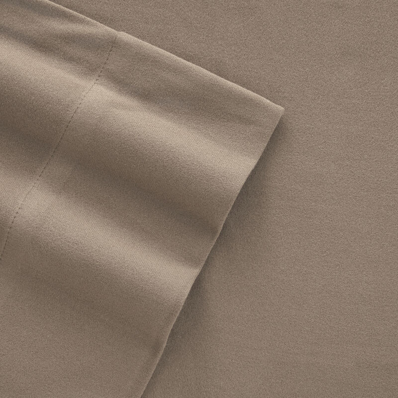 Micro Flannel Solid Color Deep-Pocket Sheet Set
