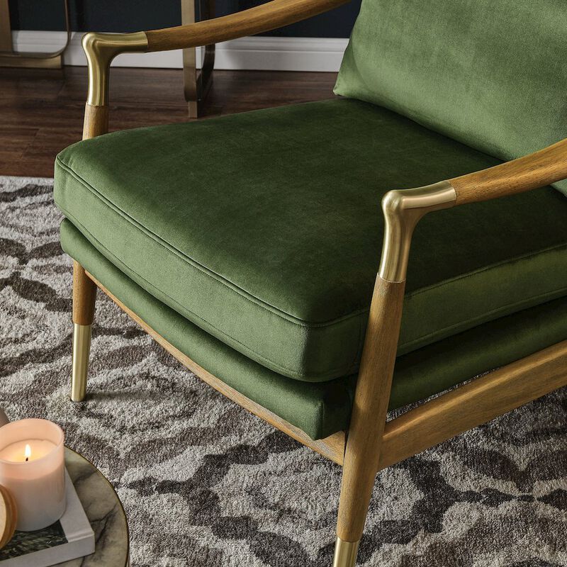 Langford Performance Velvet Accent Armchair image number 8