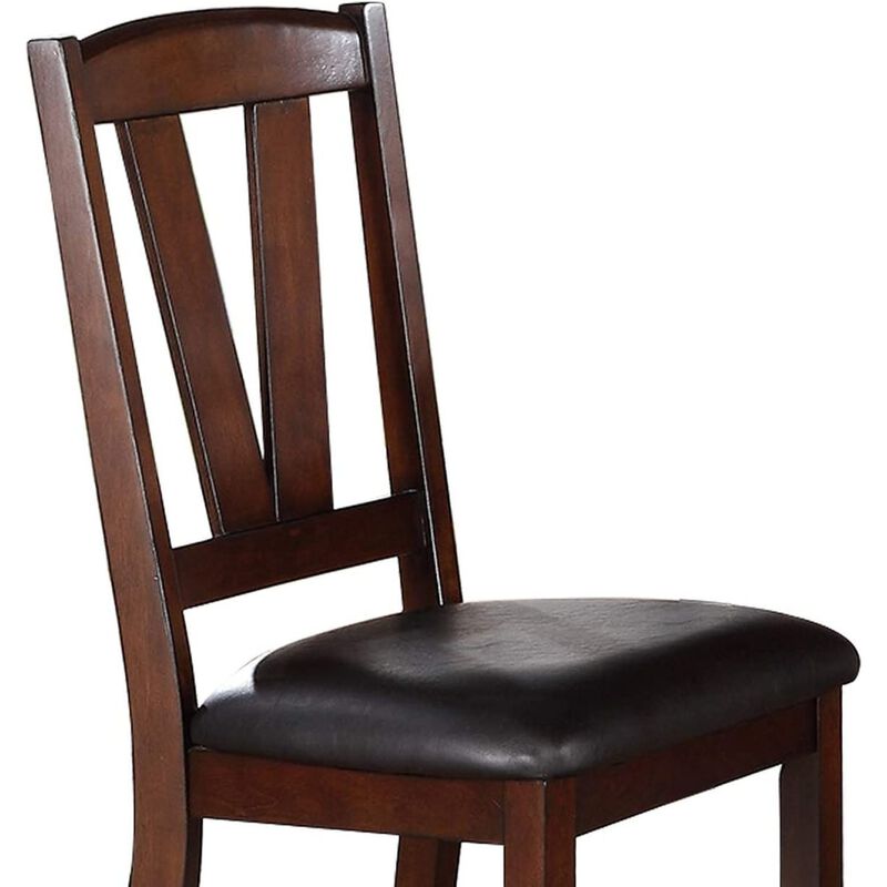 Streamdale Walnut Wood Framed Back Dining Chairs w/ Cushions (Set of 2) image number 6