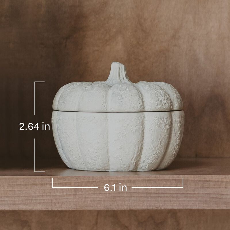 Sweet Water Decor Cashmere and Vanilla 13 oz Soy Candle, Cement Pumpkin Jar image number 5