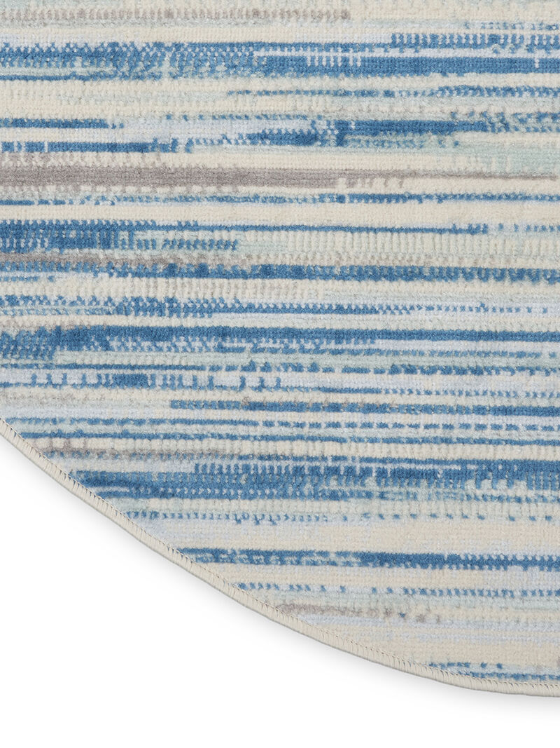 Jubilant JUB04 Blue 5'3" x Round Rug