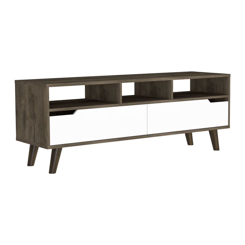 Tv Stand 2.0 For Tv´S Up 52" Bull, Living Room, Dark Brown / White
