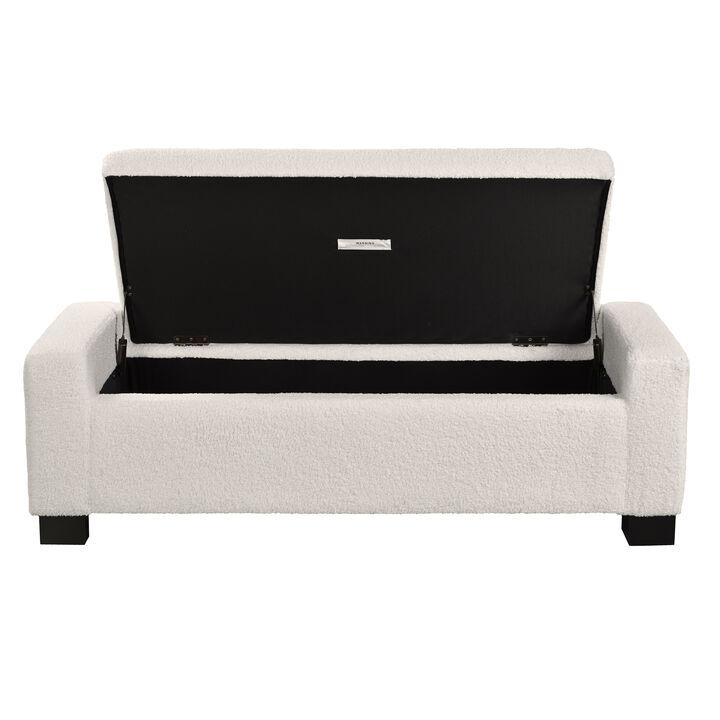 Merax Ottoman Bench Textured Fabric Rectangular Design