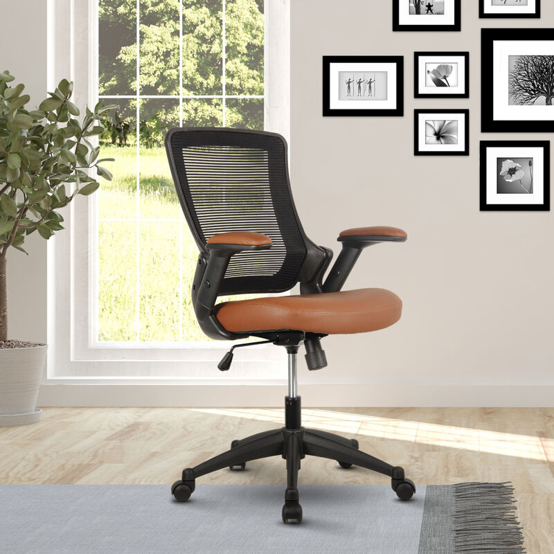 Streamdale Mid-Back Mesh Task Office Chair With Height Adjustable Arms image number 5