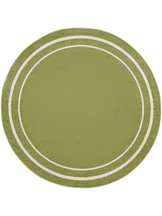 Nourison Essentials NRE02 Green/Ivory 6' x Round Rug