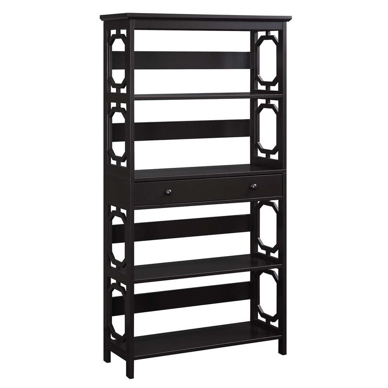 Convenience Concepts Omega 5 Tier Bookcase with Drawer, Espresso