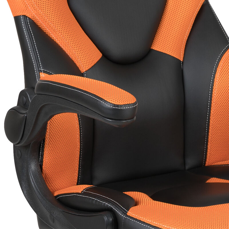 X10 Gaming Chair Racing Office Ergonomic Computer PC Adjustable Swivel Chair with Flip-up Arms, / LeatherSoft image number 6