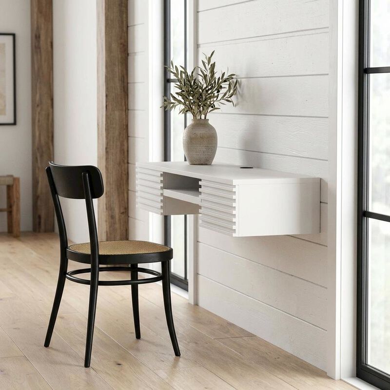 Wall Mount Wood Office Desk in Modern Design for Computer Workstations image number 5