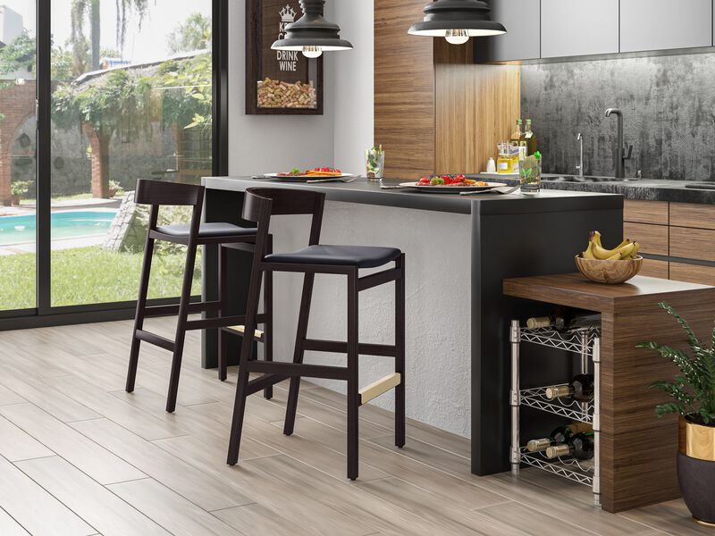 Klismos Black Bar Stool