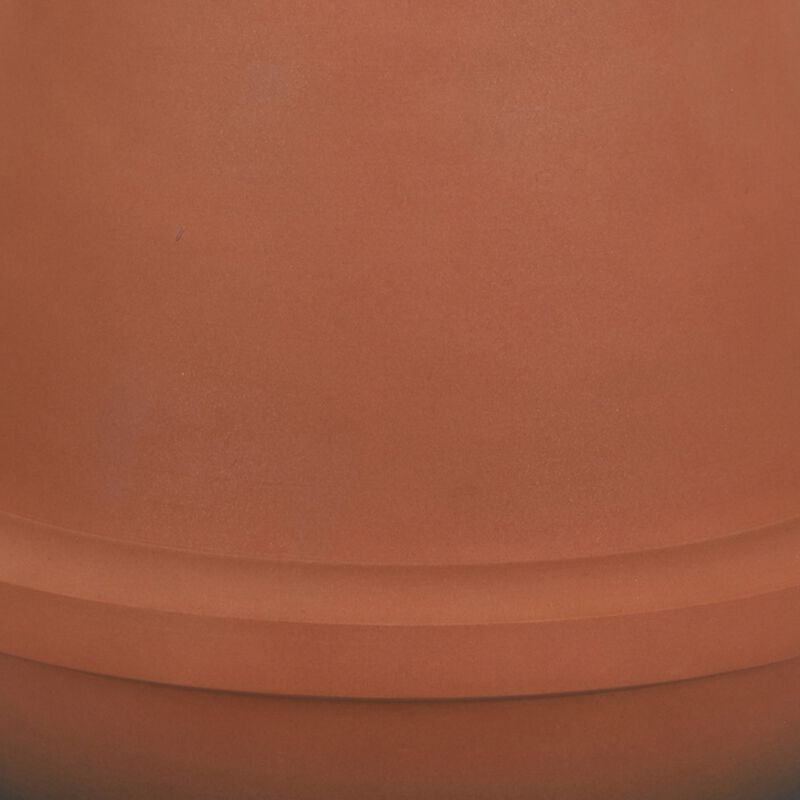 Decorative Flower Vase, Terracotta Inspired Orange Ceramic 10 Inch - Benzara