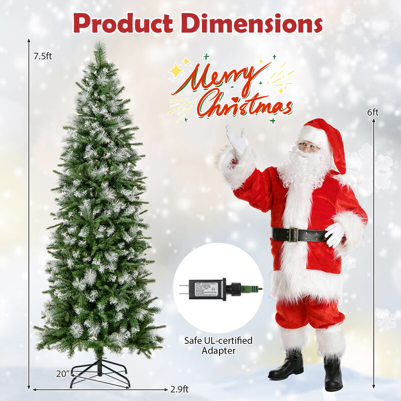 Artificial Holiday Christmas Tree with Warm White LED Lighting