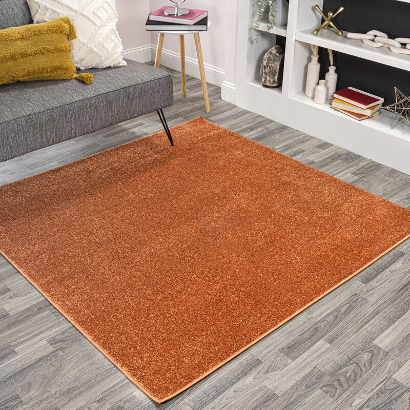 Haze Solid Low Pile Square Area Rug