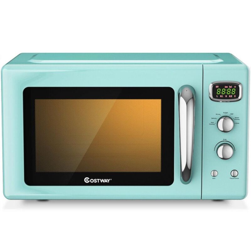 Costway 0.9 Cu.ft Retro Countertop Compact Microwave Oven