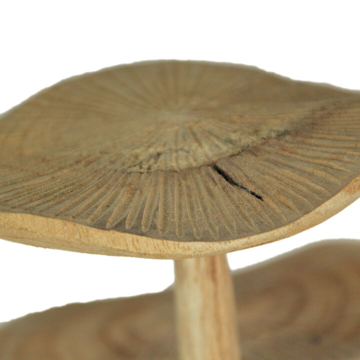 Hand Carved Indonesian Parasite Wood Mushroom Cluster Statue