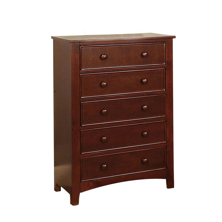 Transitional Style Wooden Chest, Brown-Benzara